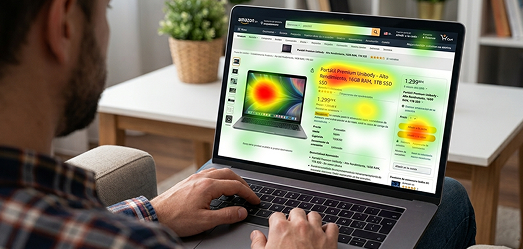 UX Research: mapa de calor sobre una interfaz de e-commerce