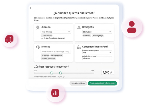 Configuración de panel y segmentación de audiencia